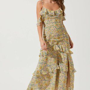 ASTR THE LABEL Daisy Dell Ruffle Midi Dress